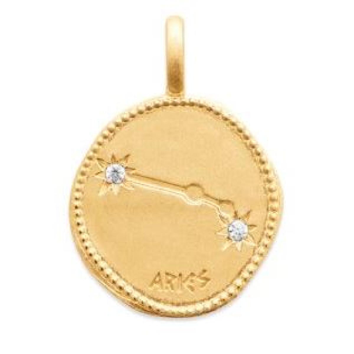 Pendentif Cœur Gravé Modèle Traditionnel Poinçonné - Or Jaune 18 Carats Pour Collier