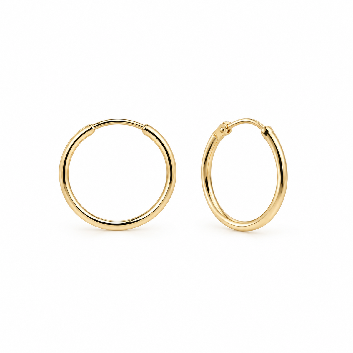 Créoles classiques en or jaune 9 carats – vue produit